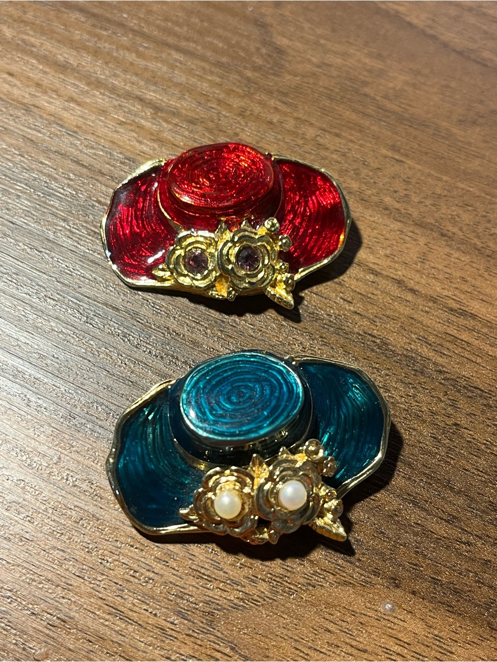 Vintage Signed JJI Hat Brooches